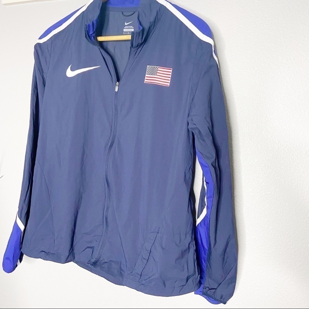 Nike Olympics USA track windbreaker jacket blue L - Picture 2 of 9